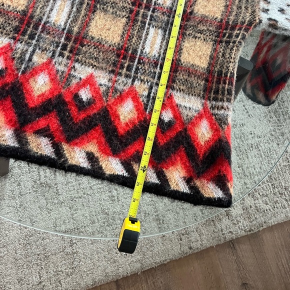 80s OUI Check Textured Knit Vintage Women's Multicolor Patterned Sweater Size 6 - Picture 12 of 14